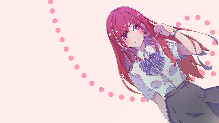 Hd Wallpaper Anime Manga Anime Girls Pink Pink Hair Simple