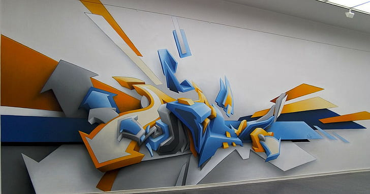 abstract graffiti d graphics three dimensional, HD wallpaper