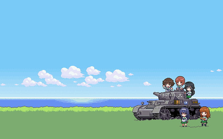 Girls und Panzer, panzer IV, Nishizumi Miho, Akiyama Yukari, HD wallpaper