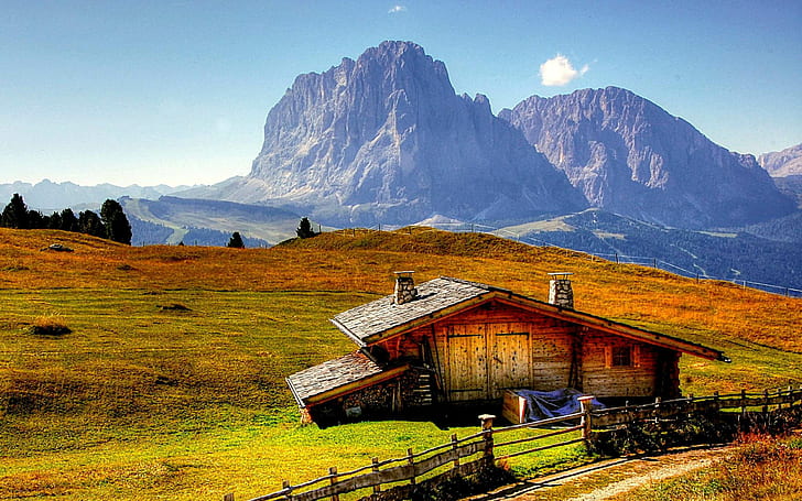 South Tyrol Italy Sassolon Or Langkofél The Highest Mountain Of The Lancophef Group In The Dolomites Nature Landscape Wallpaper Hd 2560×1600, HD wallpaper