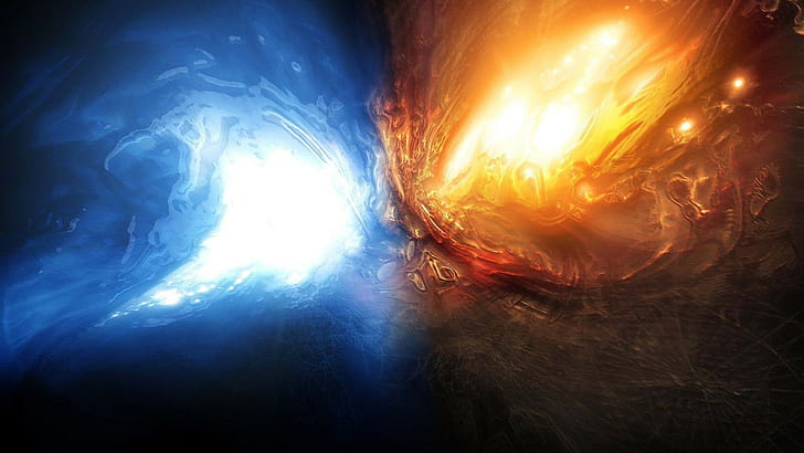 space, fire, ice