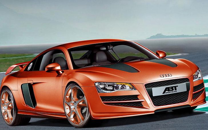 orange Audi R8, vehicle, car, ABT, mode of transportation, motor vehicle