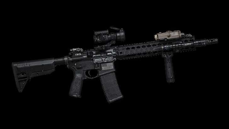 drops, weapons, background, handle, AR-15, a semi-automatic rifle, HD wallpaper