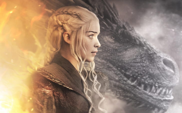 artwork, Daenerys Targaryen, Emilia Clarke, Game of Thrones, HD wallpaper
