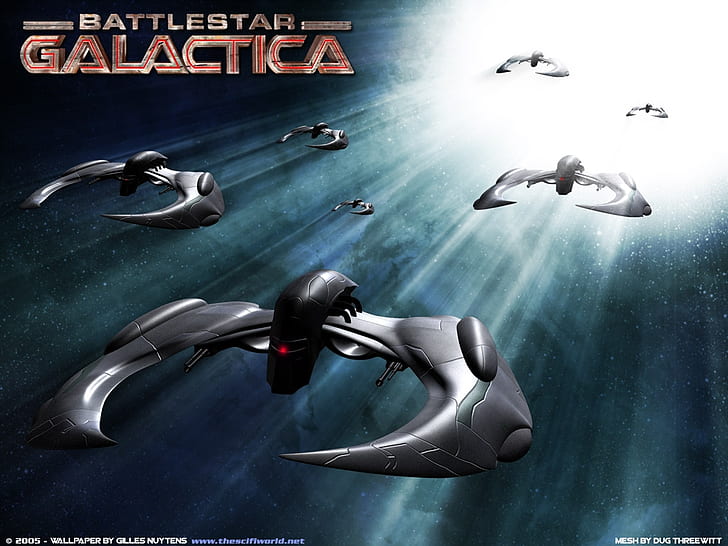 scifi ships Battlestar Galactica Entertainment TV Series HD Art