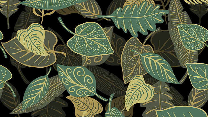 Hd Wallpaper Leaf Pattern Design Leaves Wallpaper Flare