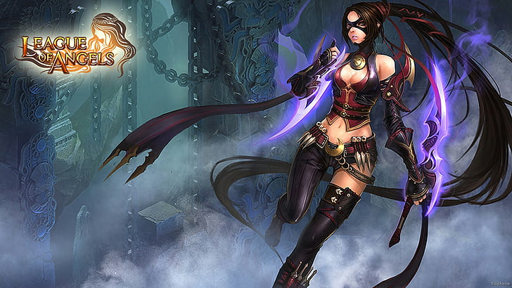 League Of Angels Hilda Skilled Fighter With Two Matches Widescreen Free Download 1920×1080, HD wallpaper