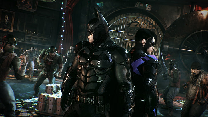 Batman wallpaper, Batman: Arkham Knight, Gotham City, Nightwing
