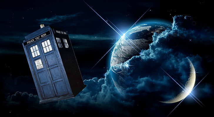 Doctor Who Tardis, white clouds illustration, Movies, Other Movies, HD wallpaper