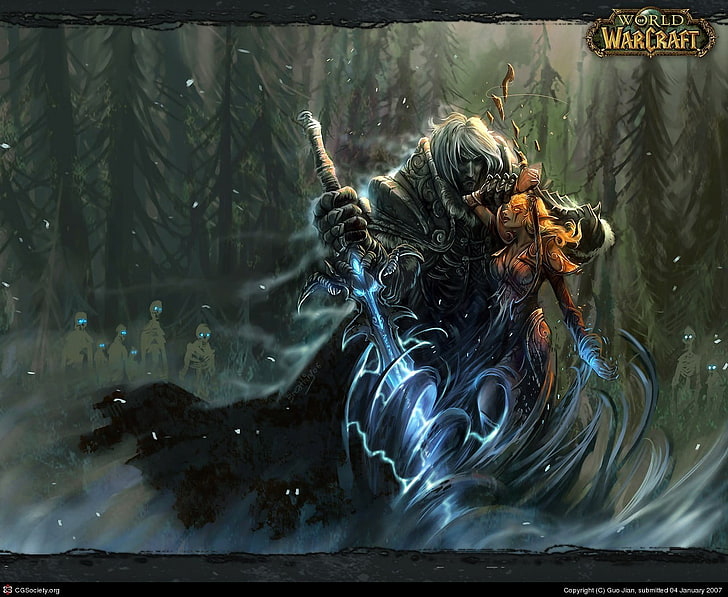 World of Warcraft wallpaper, Lich King, water, nature, motion, HD wallpaper
