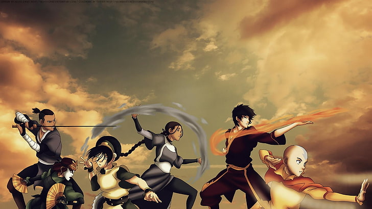 anime characters illustration, Avatar: The Last Airbender, Aang