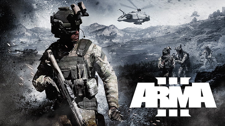 Arma III wallpaper, Arma 3, Steam (software), communication, weapon