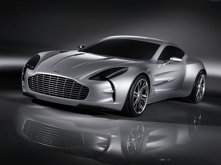 sports car, silver, limited edition, Aston Martin One-77, luxury cars, HD wallpaper