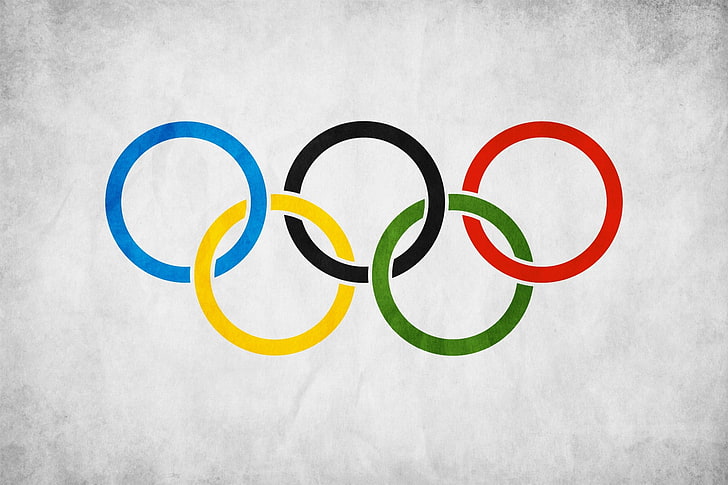 Olympic official logo, ring, flag, Olympics, symbol, sign, backgrounds