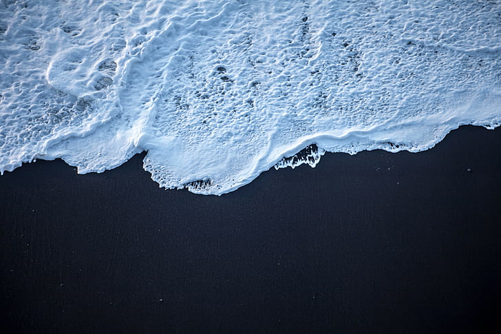 shore, sand, water, Pacific Ocean, HD wallpaper