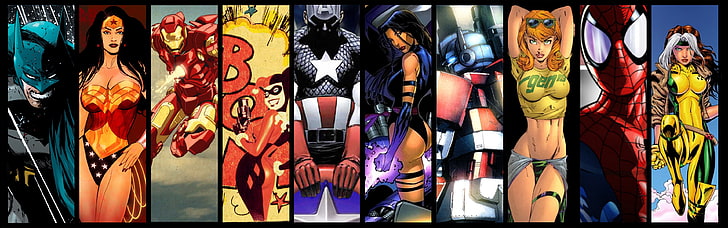 DC and Marvel superheroes digital wallpaper, Marvel Comics, The Avengers