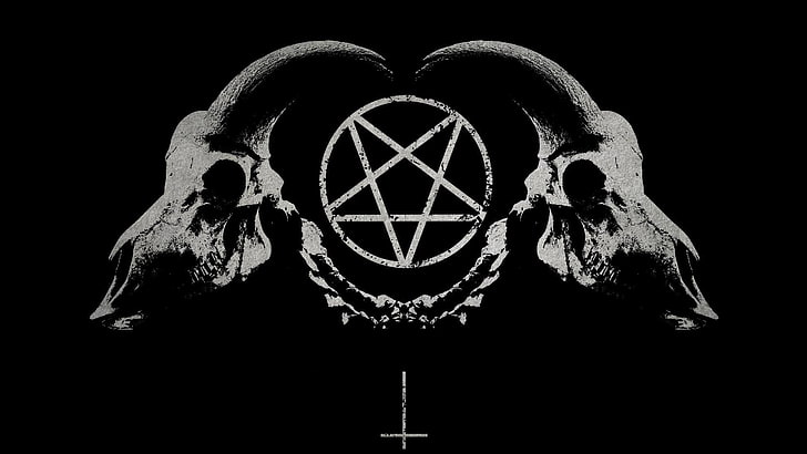 Satan, skull, demon, pentagram