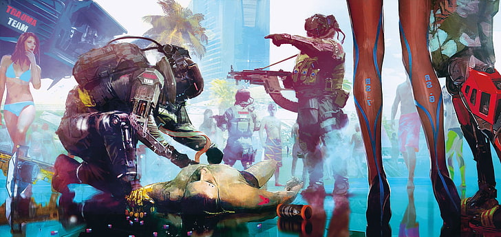 cyberpunk, cyborg, Cyberpunk 2077, video games, representation, HD wallpaper