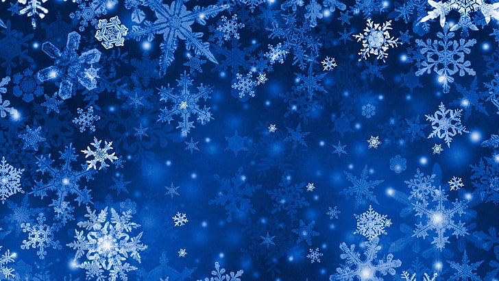New year blue wallpaper snowflakes texture Vector Image