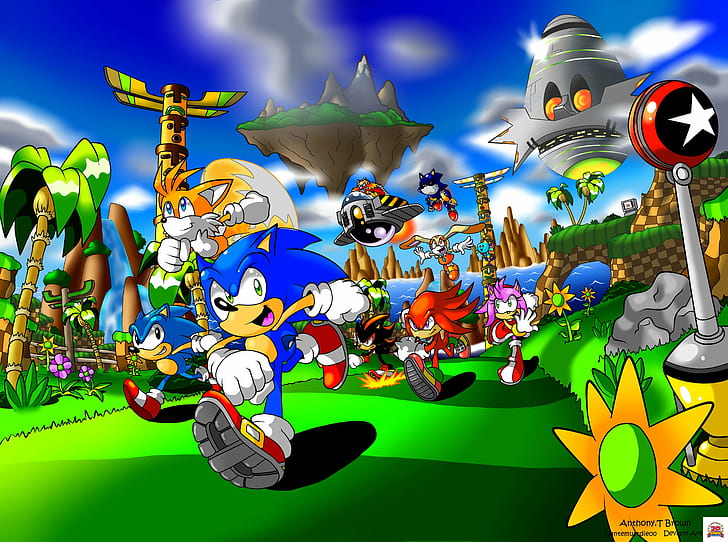 Knuckles, Metal Sonic, Shadow The Hedgehog, Sonic The Hedgehog, HD wallpaper