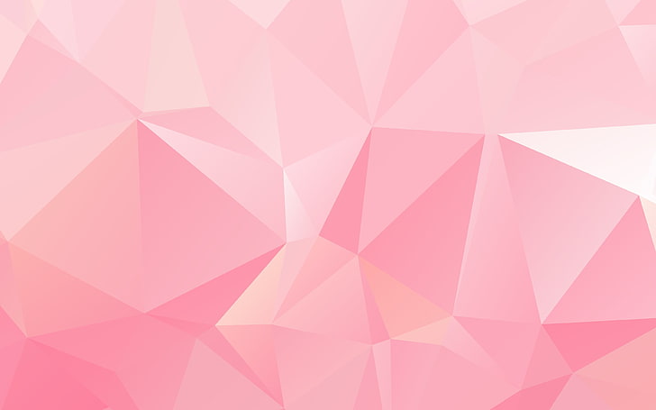 Pink triangle vector 4K abstract design, backgrounds, pattern, HD wallpaper