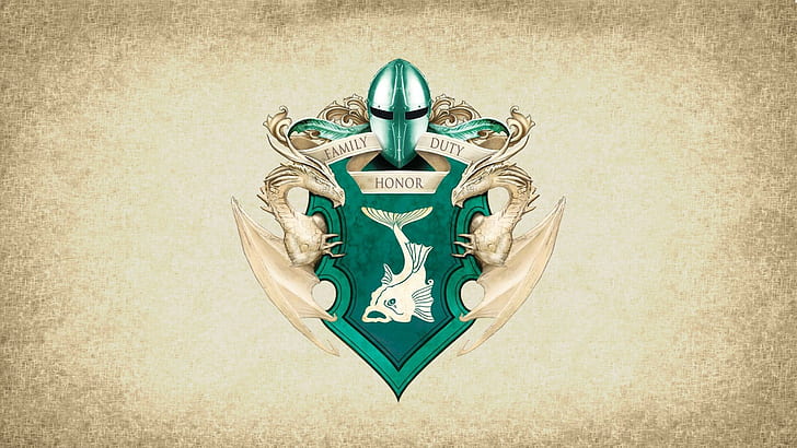 Game of Thrones, artwork, paper, coats of arms, House Tully