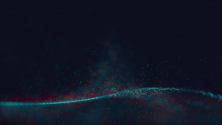 abstract science fiction dots dust bokeh waves red giant trapcode particular