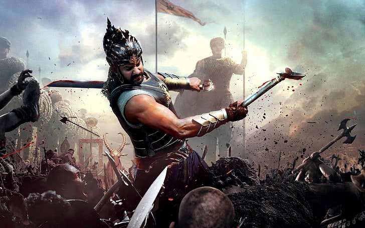 Prabhas In Baahubali 2015, movie digital wallpaper, Movies, Bollywood Movies, HD wallpaper