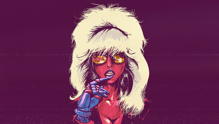Hd Wallpaper Girl Minimalism Music Glasses Style Face 80s