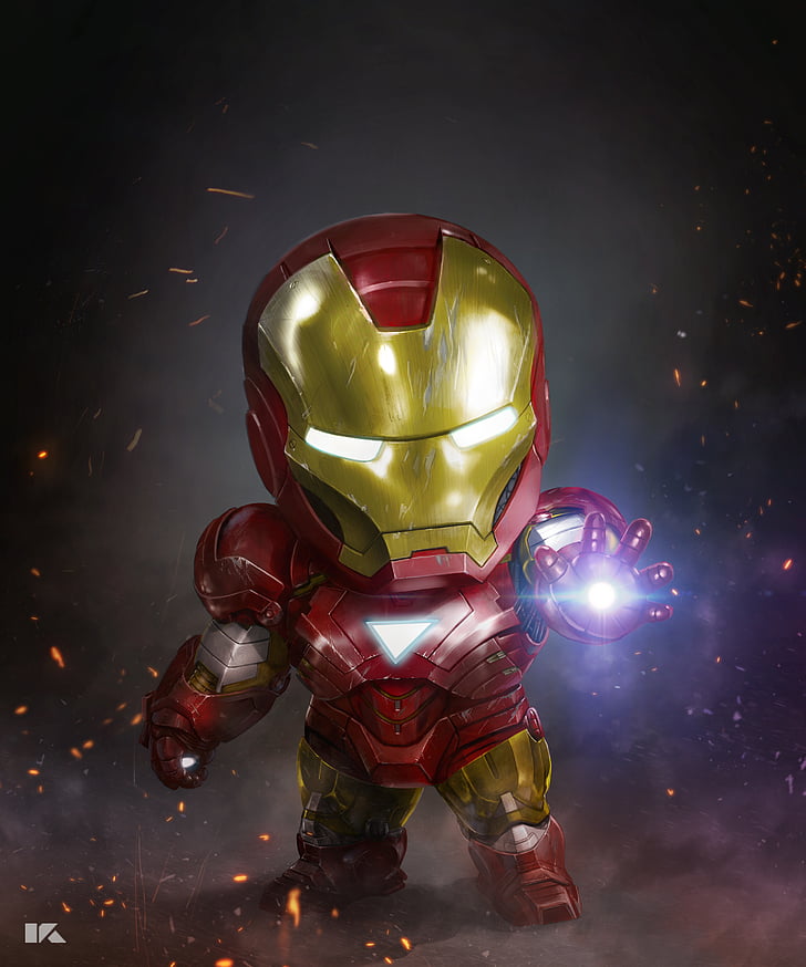 HD wallpaper: Iron Man, Chibi, Marvel Comics, Fan art, HD | Wallpaper Flare