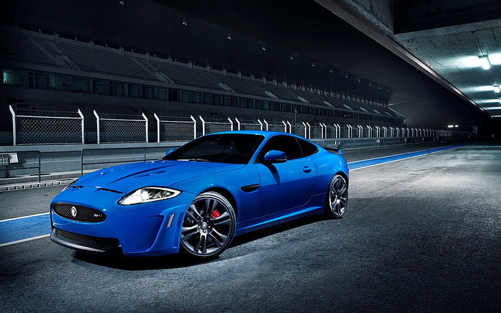 Jaguar, Jaguar XKR-S, blue cars, transportation, motor vehicle, HD wallpaper