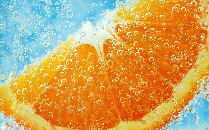 sliced orange fruit digital wallpaper, orange (fruit), macro, HD wallpaper