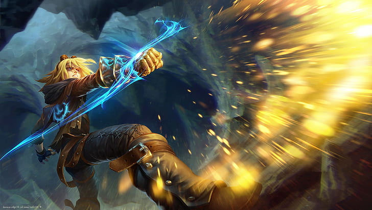 League of Legends, warrior, Azrael (League of Legends), HD wallpaper