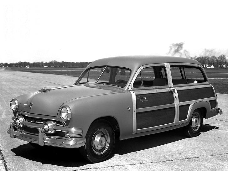 1951, country, ford, retro, squire, stationwagon