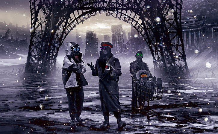 three persons digital art, Romantically Apocalyptic , Vitaly S Alexius, HD wallpaper
