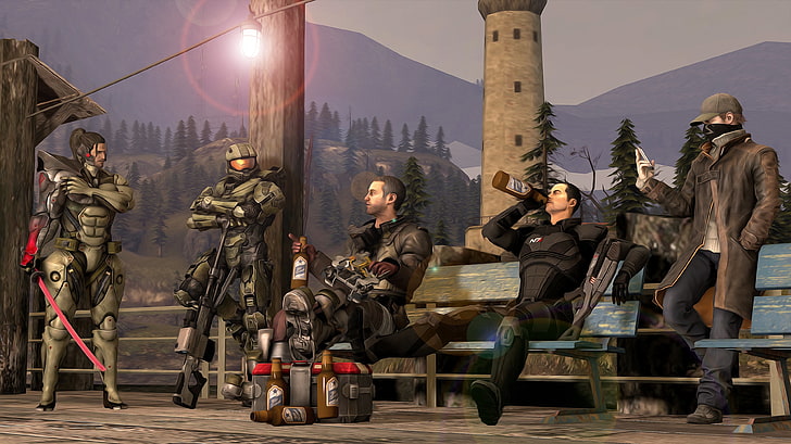 Metal Gear Rising video game, Mass Effect, Halo 2, Metal Gear Rising: Revengeance, HD wallpaper