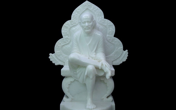 HD wallpaper: Sai Baba, white ceramic table decor, statues, sathyanarayana  Raju | Wallpaper Flare