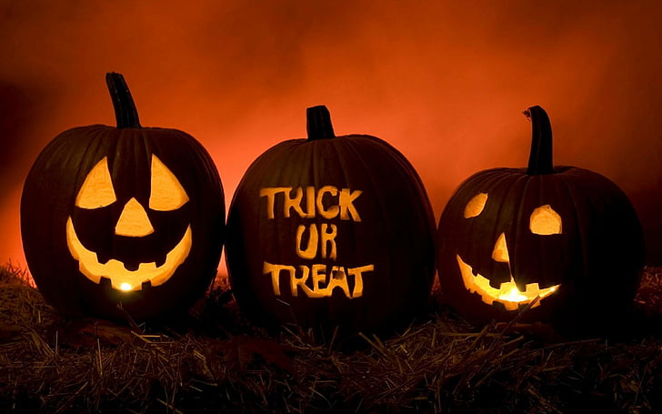 Holiday, Halloween, Jack-o'-lantern, Pumpkin, Trick Or Treat, HD wallpaper