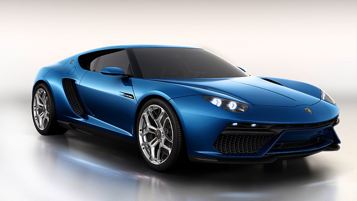blue coupe, Lamborghini Asterion, car, motor vehicle, transportation, HD wallpaper