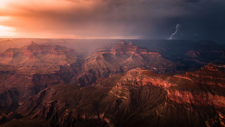 Arizona National Park Grand Canyon Monsoon From Mather Point 4k Ultra Hd Desktop Wallpapers For Computers Laptop Tablet And Mobile Phones 3840×2160, HD wallpaper