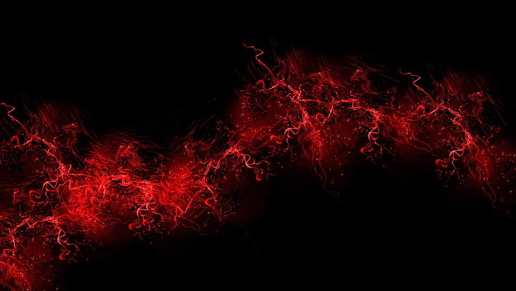 red LED light, abstract, backgrounds, fire - Natural Phenomenon, HD wallpaper