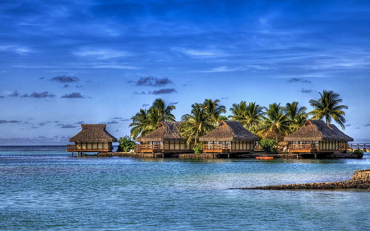 Maldives Resorts, beach, nature, HD wallpaper