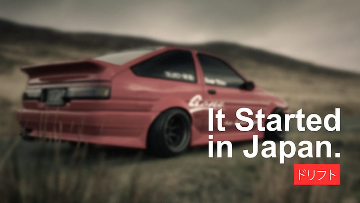 AE86, car, Drift, Drifting, Import, Initial D, It Started In Japan, HD wallpaper