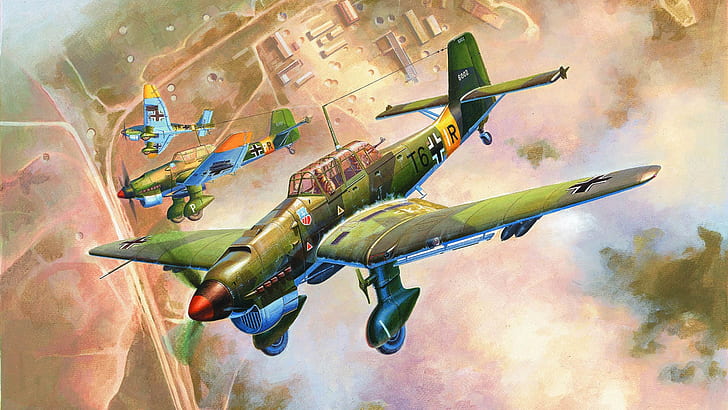 aircraft, Nazi, vehicle, military aircraft, Junkers Ju-87 Stuka, HD wallpaper