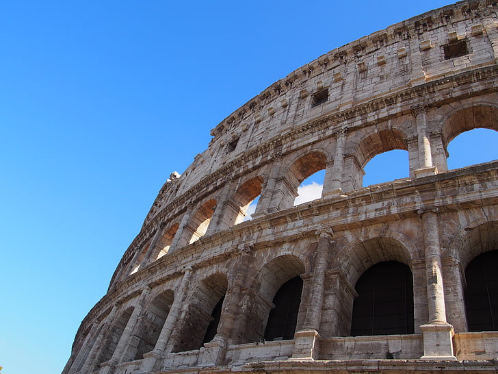 The Colosseum, Rome, italy, coliseum, architecture, roman, amphitheater, HD wallpaper