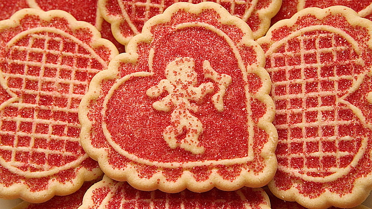 cookies, Valentine's Day, food, food and drink, freshness, red
