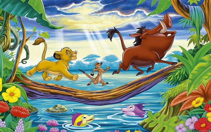 The Lion King Simba Timon And Pumba Desktop Hd Wallpaper For Mobile Phones Tablet And Pc 1920×1200