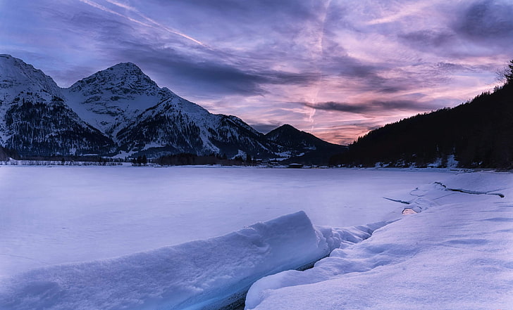 nature, mountains, landscape, snow, ice, winter, cold temperature, HD wallpaper
