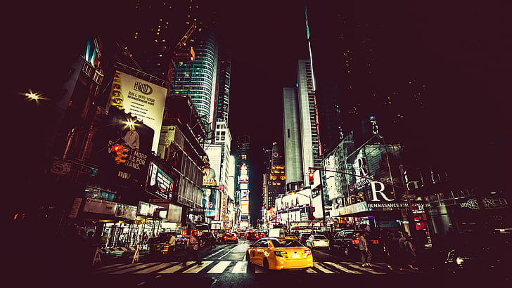 street, urban, cityscape, photography, road, night, New York City