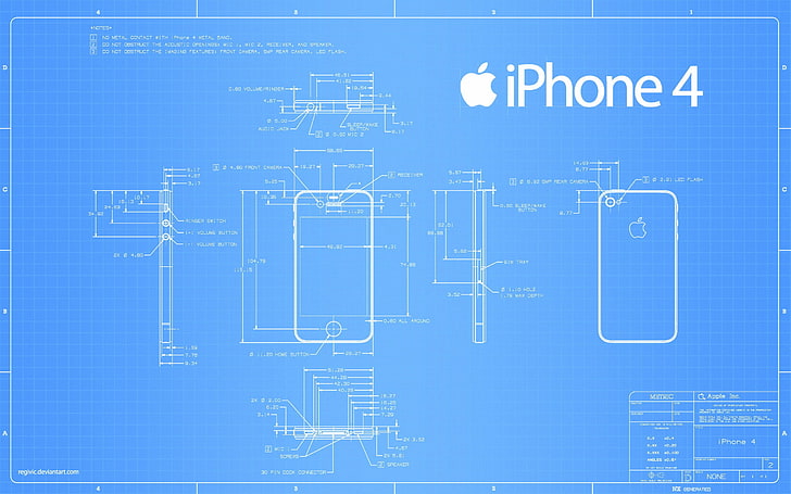 apple, blueprint, iphone